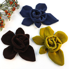 韩国气质手工花朵丝绒花朵服饰辅料布艺花朵diy胸花头饰发圈配饰