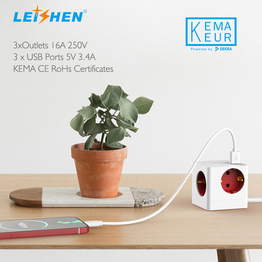 多功能排插魔方排插多孔USB充电接线板批发"