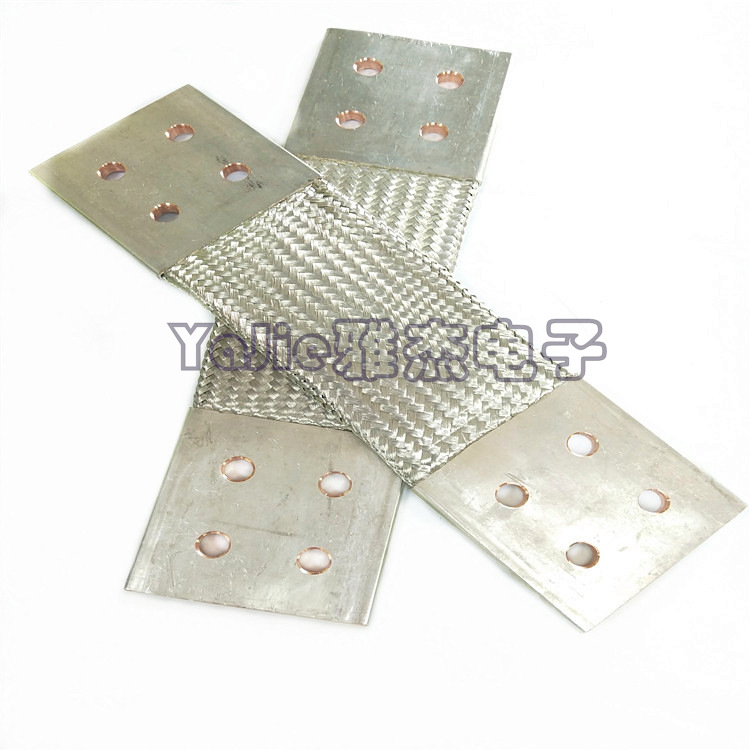 （广东）镀锡铜编织线软连接 大电流导电编织带软连接 导电带