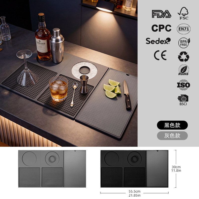 Cross-Border New Product Outdoor Silicone Placemat Folding Bar Mat Kitchen Mat 70% off Heat Insulation Mat Camping Amazon Bestseller