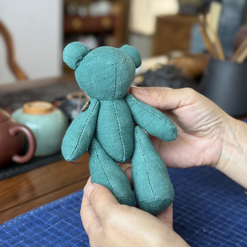 Nuevo oso muñeca muñeca Lu bordado tela de mosaico bolsas de juguete para niños productos acabados colgantes adornos de dibujos animados para el hogar oso