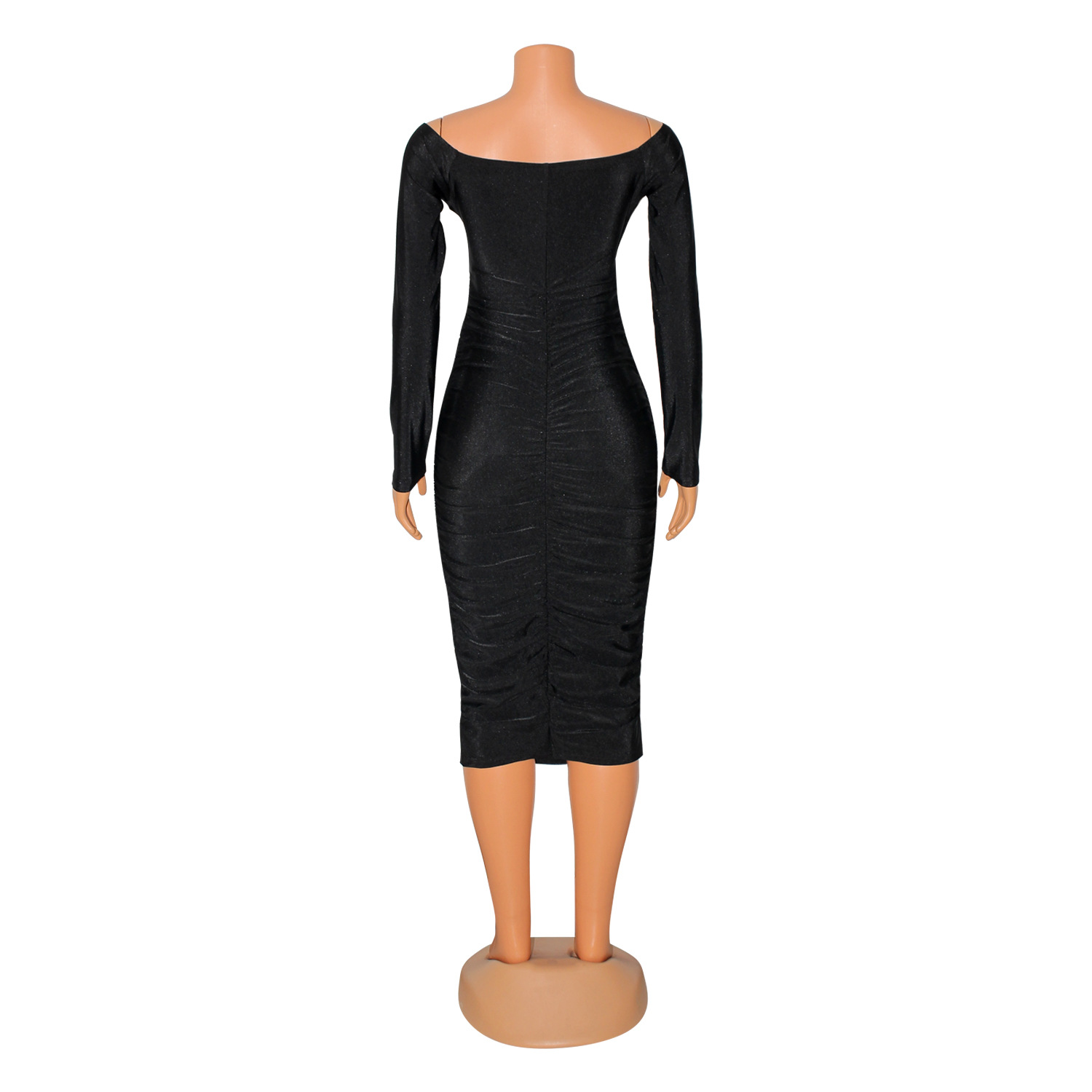 Women's Pencil Skirt Fashion Boat Neck Patchwork Sleeveless Solid Color Midi Dress Daily display picture 40