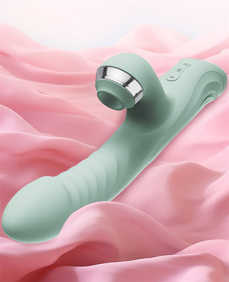 Aifeiya Stretch Heating Vibroids Multi-Frequency Vibrator for Women, Silicone and ABS, Green — detail image 7