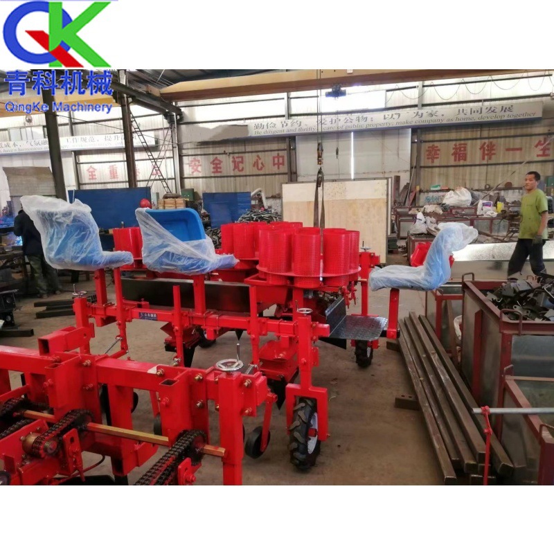 蔬果苗木移栽机   蔬菜大棚秧苗移栽设备  蔬菜拖拉机牵引式移栽