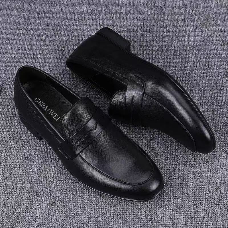 2025 Spring and Autumn Shoes Versatile Men's Soft Sole Soft Surface Slip-On Shoes Fashionable Breathable Business Formal Men's Shoes