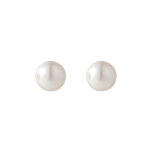 fever same retro round small light bulb pearl earrings Hepburn simple versatile temperament earrings internet celebrity earrings