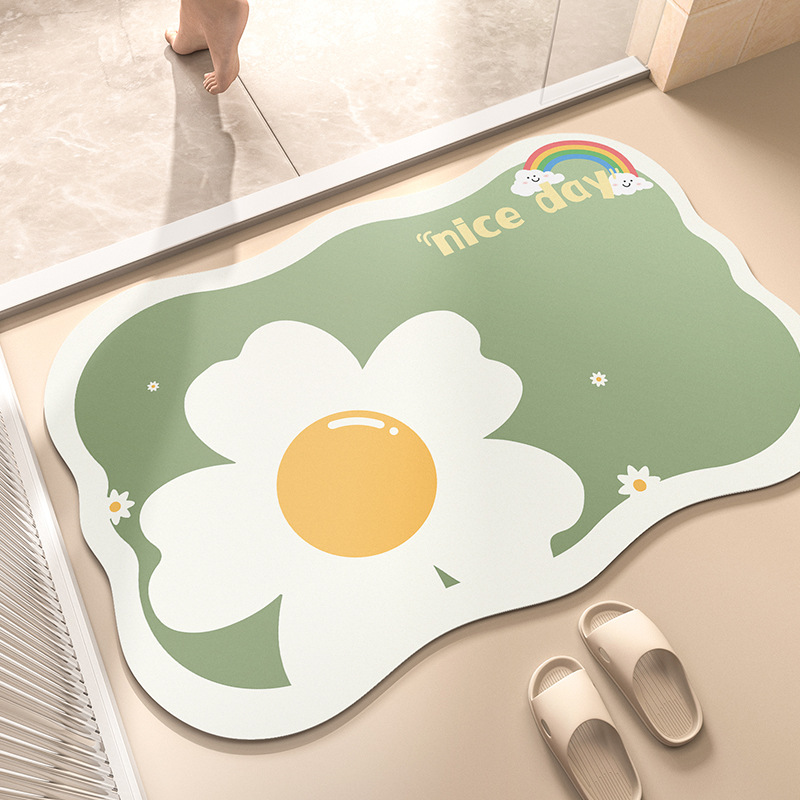 Alfombra del piso del baño alfombra absorbente de barro de diatomeas alfombra del piso del baño alfombra antideslizante puerta del baño