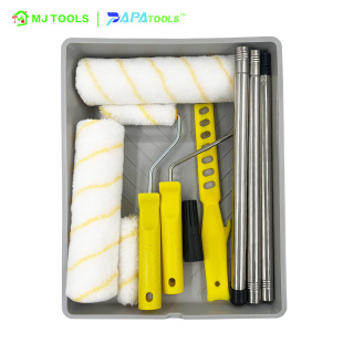 E-commerce in stock export 9 inch wall hand tool paint latex segmented telescopic rod roller brush