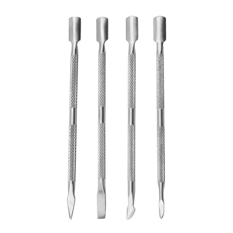 Empujador de Cutículas para Uñas Acero Inoxidable Doble Cabezal para Manicura