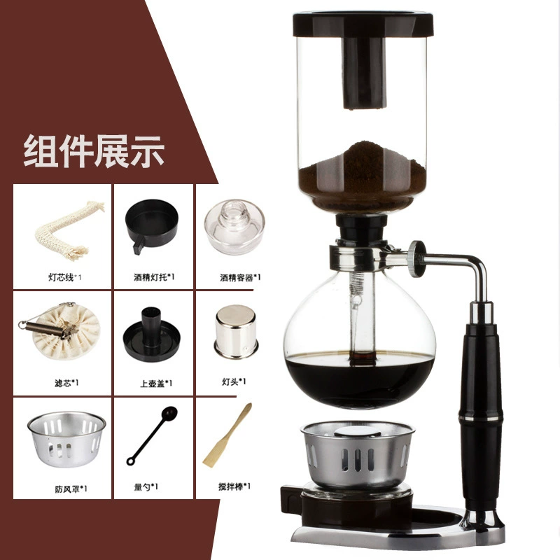 Classic glass coffee pot, handle
