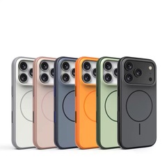 适用iPhone17一体AI拍照按键手机壳苹果16promax双色肤感磁吸壳厂