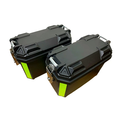36L Thickened Motorcycle Side Box, Electric Vehicle Side-Mounted Scooter Side Box, Electric Bike Side Box, Tool Box, Storage Box (Electric car tail box) - a-pair-of-36l-black-saddlebags-mounting-bracket-tail-rack-model