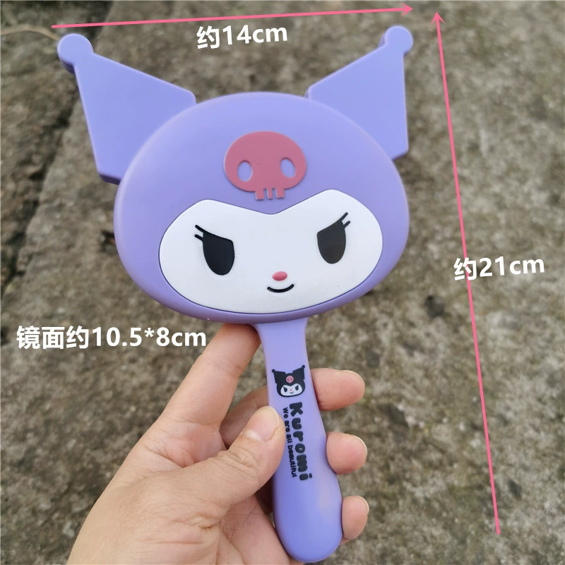 Sanrio, cartoon cute handheld brush for students, mirror