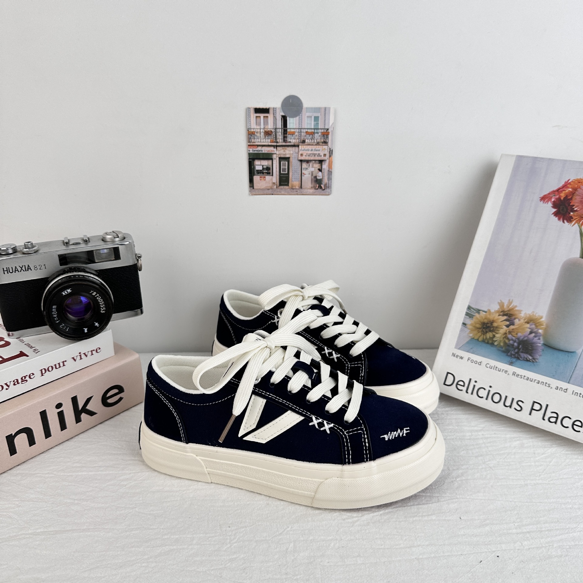 6668 Zapatos de moda de nicho, diseño de cordones de pato mandarín, zapatos de lona retro de todo fósforo, zapatos de moda callejera para hombres y mujeres de todo fósforo, zapatillas de deporte