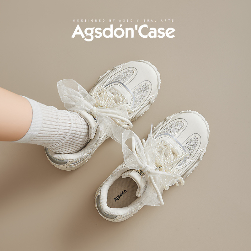 Augustion Ballet alemán zapatos de entrenamiento femenino 2025 nuevo estilo verano suela gruesa zapatos altos Forrest zapatos deportivos blancos casuales