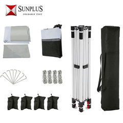 Outdoor camping single-layer mobile hotel-style campsite with 4-legged canopy—waterproof rain shelter, carport, and 4-corner tent—wholesale