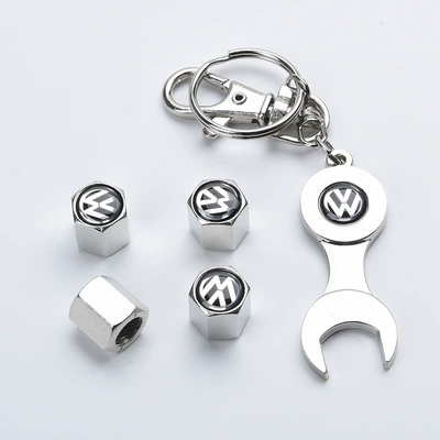 Car tire valve cover: Other Automotive Exterior Supplies - volkswagen-silver-wrench-4-pack