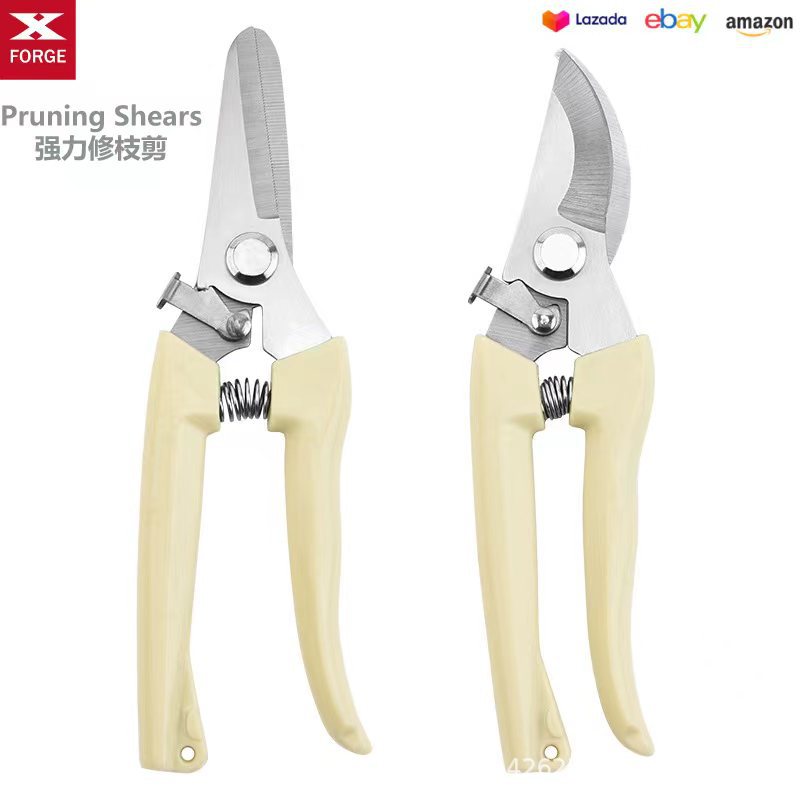 跨境果树修剪枝剪刀不锈钢粗枝剪园林园艺剪刀摘果剪剪枝专用剪子