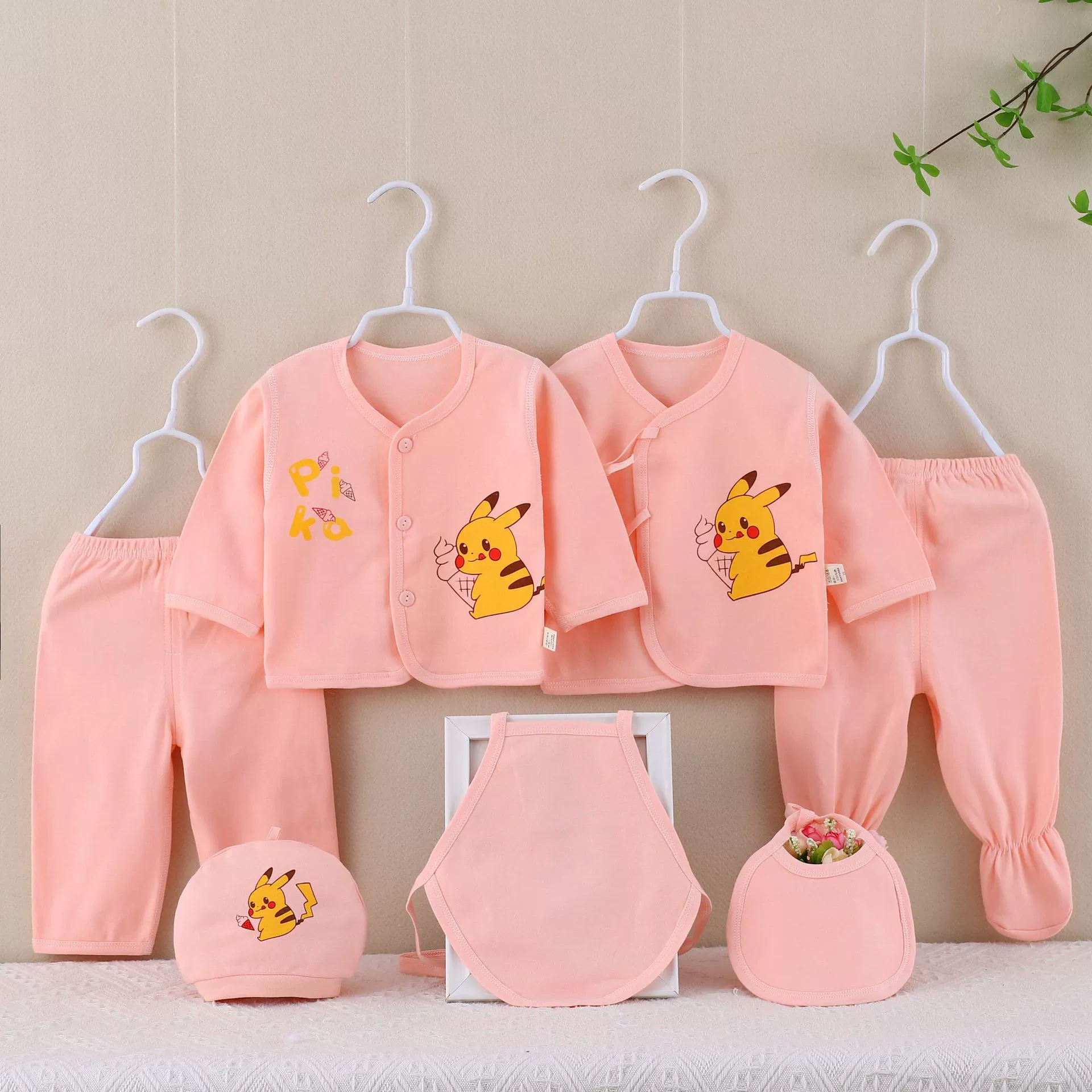 Plastic children's set for new born, sweater, combed cotton