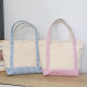 Cross-Border Hot-Selling Color Splicing Thickened Handbag Plaid Travel Large-Capacity Shopping Bag Shoulder Bag