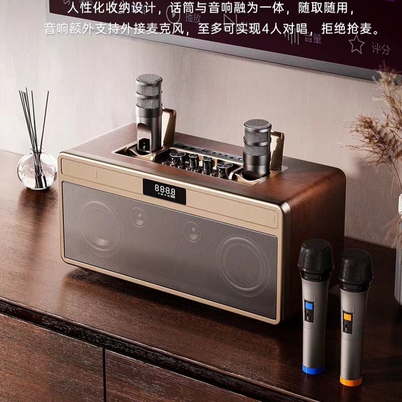 Factory direct home theater set wireless microphone Bluetooth speaker TV home singing audio all-in-one machine