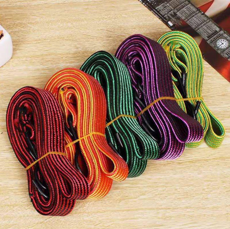 2元店1.5米彩色扁绑车绳 单车摩托车弹力绑带行李绳固定带
