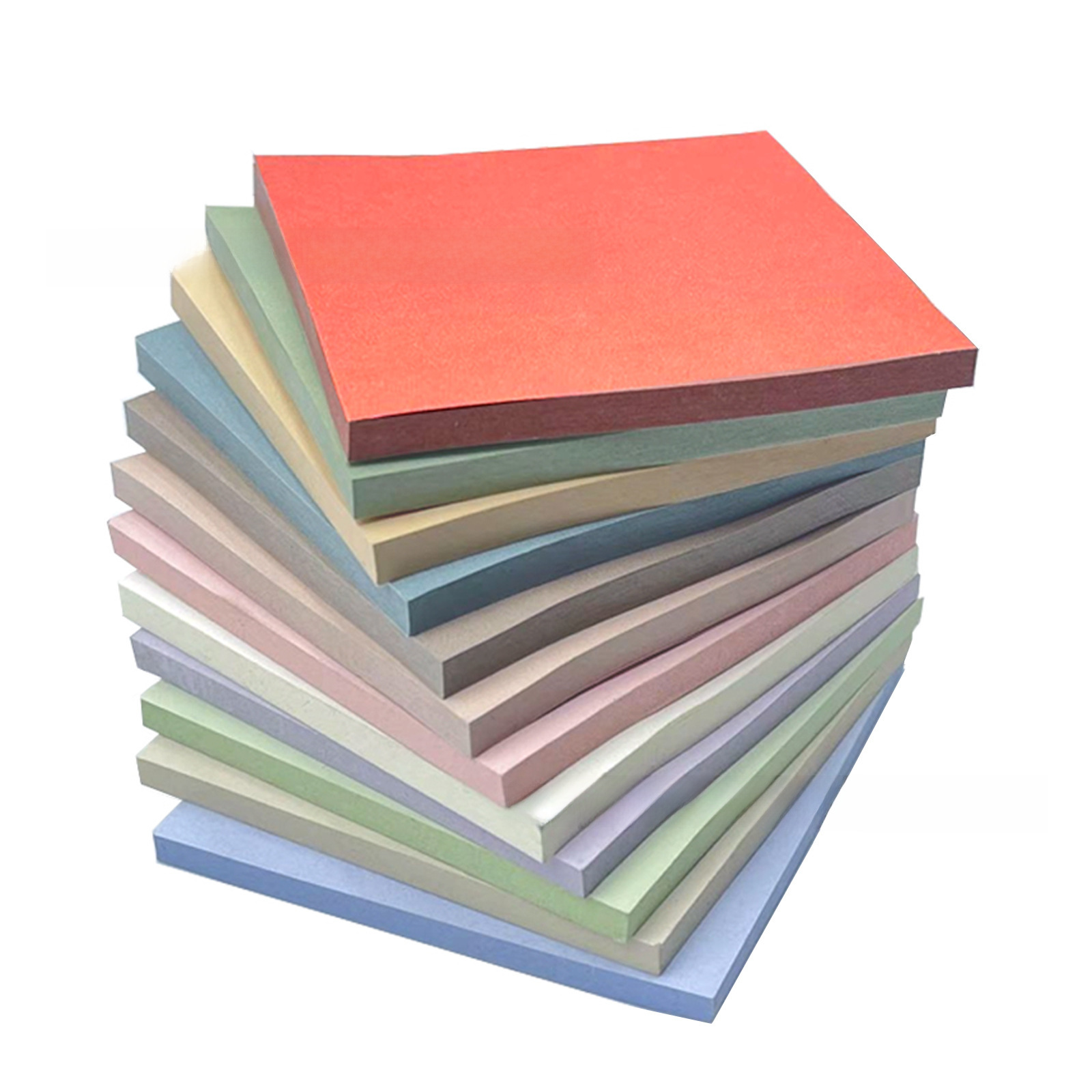 Hot selling retro printing 6-color sticky note 3*3inch solid color high adhesive Note Book student note