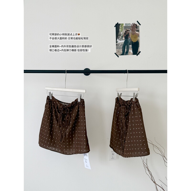 立体剪裁少女感 波点造型两穿小上衣|undefined