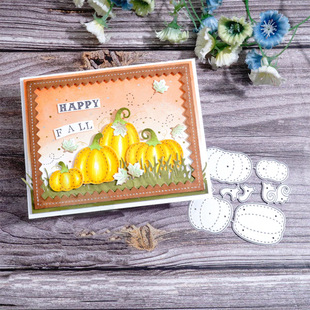 Handbook Decoration Thanksgiving Pumpkin Knife Mold Metal Carbon Steel Knife Mold Etching Cutting Embossing Knife Mold Cross-Border Delivery