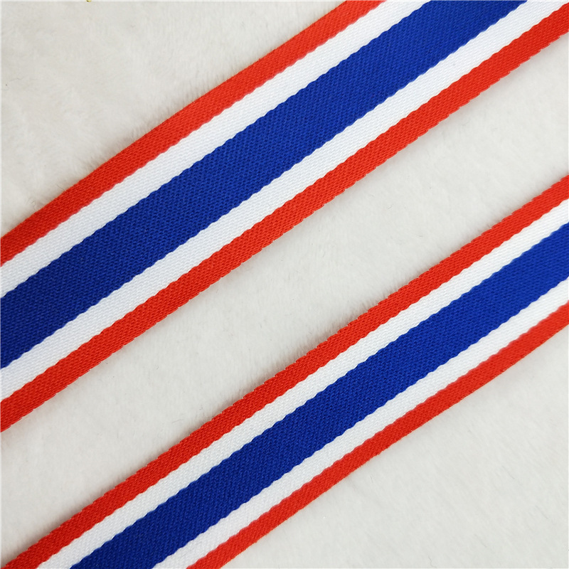 100D banda de banda de poliéster densa tricolor banda de banda de banda de banda lateral ropa bolsa accesorios en stock al por mayor