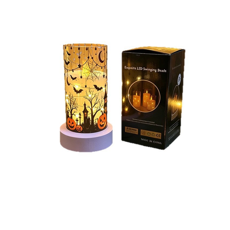 Simulación de vela electrónica falsa LED luz de atmósfera creativa Halloween cumpleaños carga remota iluminación decorativa personalizada