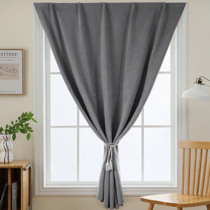 Fabrica directa 100% cortinas velcro totalmente sombreado dormitorio sin perforación de instalación productos terminados exportación transfronteriza al por mayor