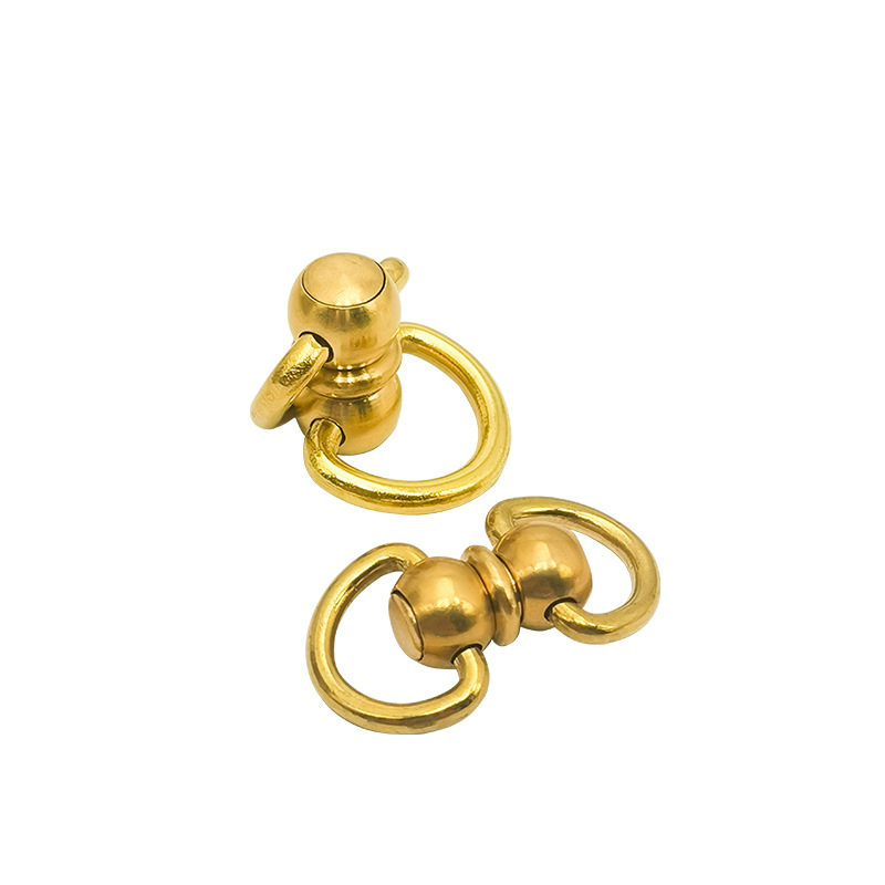 Fábrica de venta caliente de latón 8 anillo 360 grados de rotación de alta calidad accesorios de llavero conexión 8 anillo de cobre anillo