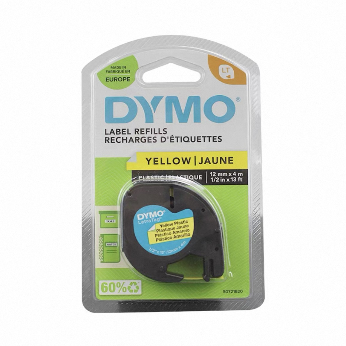 Impresora DYMO LT-100H Papel de etiquetas 91201 / 91221 Cintas de tinta LetraTag fácil de pegar 12mm image 8