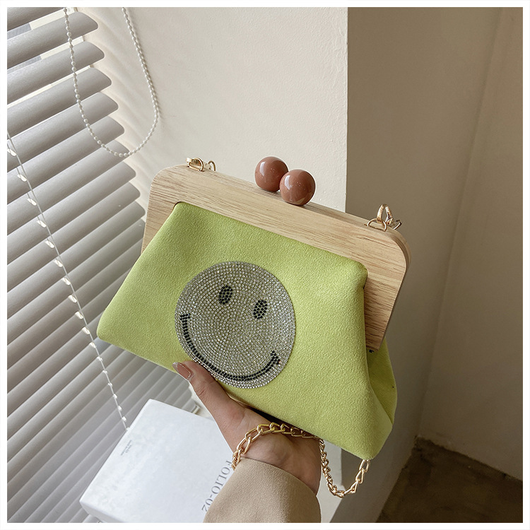 Sac De Messager De Visage De Smiley En Strass De Mode display picture 6