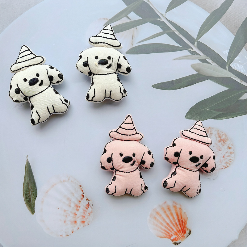 New Cartoon Cute Spotted Dog Pendant Fabric Doll Brooch Puppy Bag Charm Keychain New Cartoon Cute Spotted Dog Pendant Fabric Doll Brooch Puppy Bag Charm Keychain
