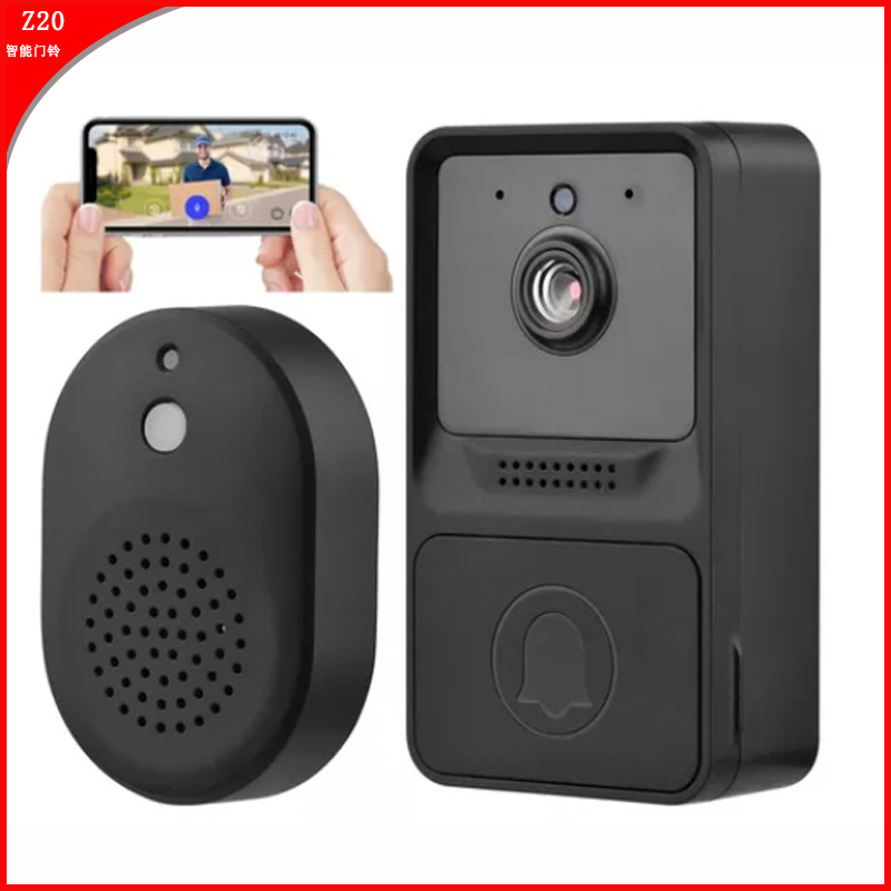 低功耗V5可视门铃 WIFI无线门铃夜视高清智能云存储门铃 跨境专供