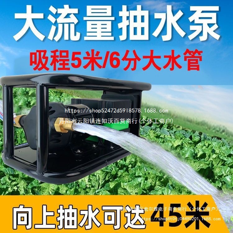 充电式大流量抽水泵浇菜菜地浇水机农用浇地灌溉淋菜抽水机铸钢