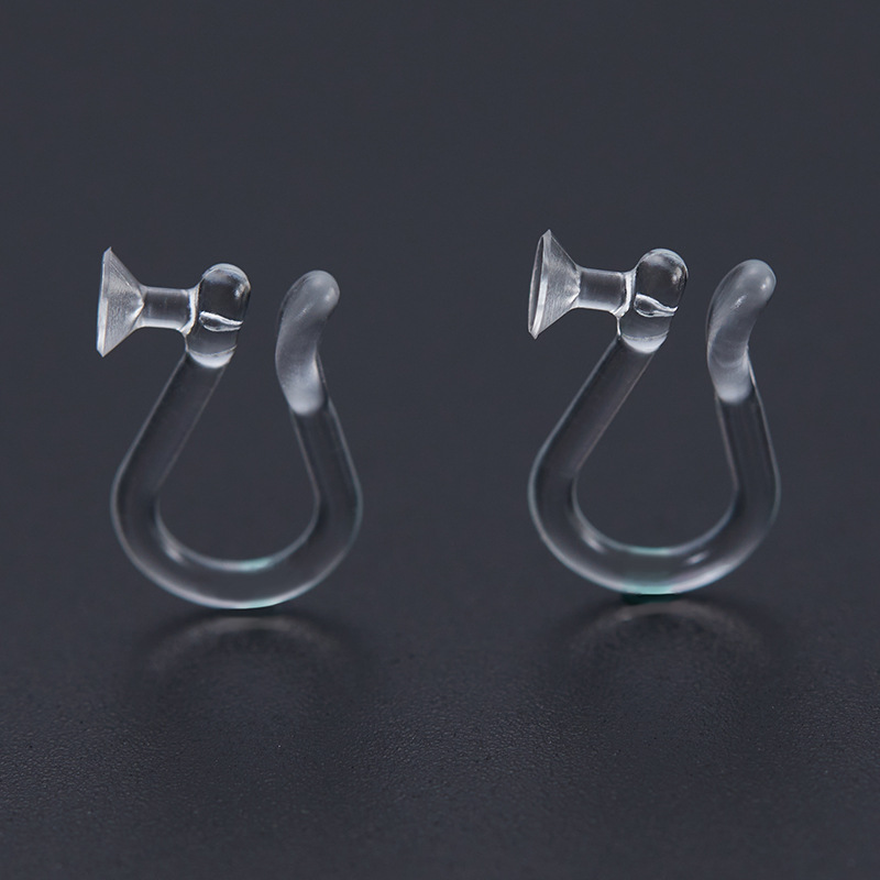 Ear clips drop-shaped, 3mm
