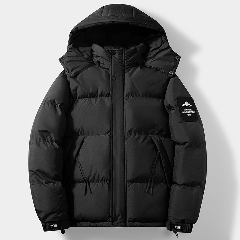 Trajes de algodón de pluma transfronterizos para hombres invierno nuevo tipo desmontable con capuzas de algodón de negocios ocio grueso chaqueta de algodón cálida