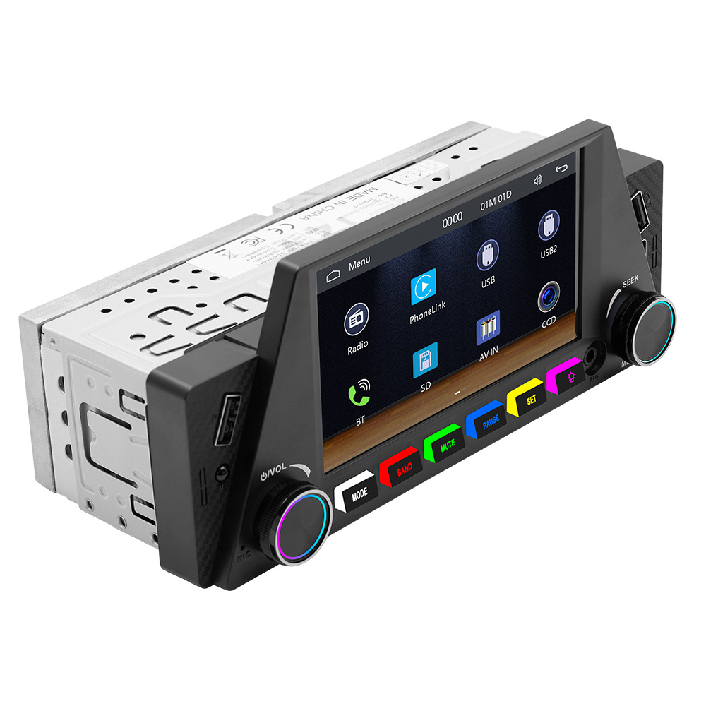 5 pulgadas carplay inalámbrico de un solo husillo reproductor MP5 montado en automóviles interconexión de pantalla de control central de navegación de radio de automóviles