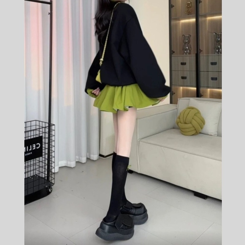 假两件卫衣连衣裙2025网红宽松休闲短裙子小众气质设计感百搭女装|undefined