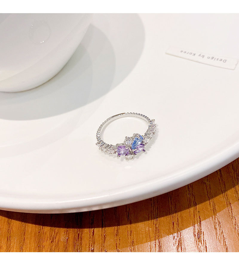 Fashion Geometric Copper Plating Zircon Rings