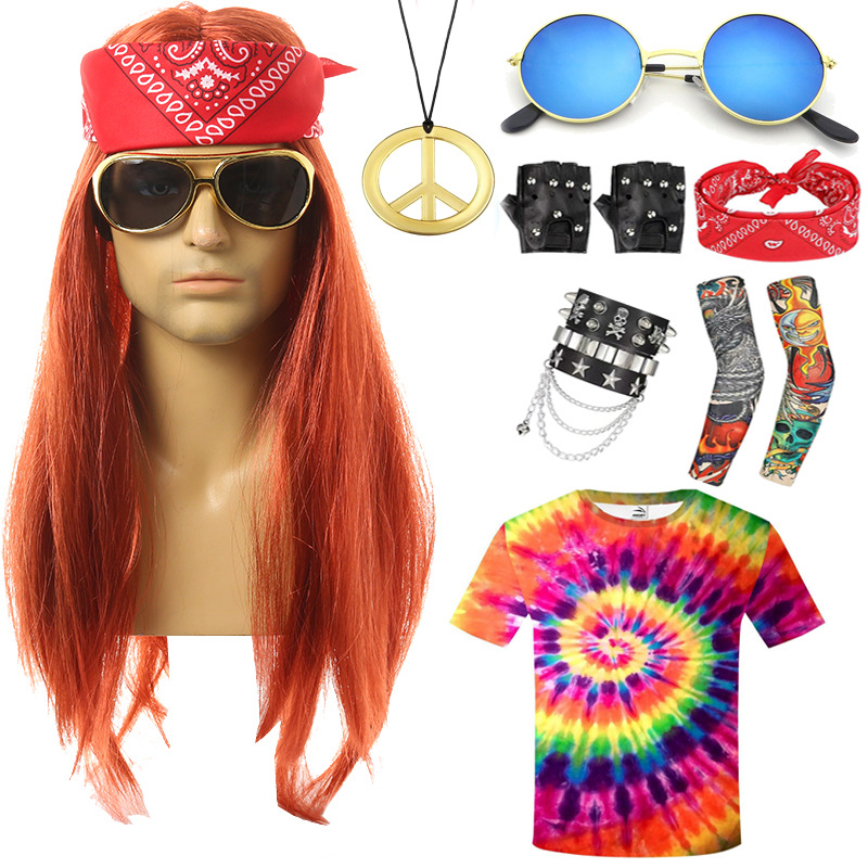 오렌지 스트레이트 헤어 + 세븐피스 세트 2