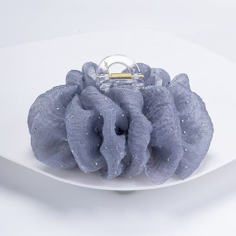洋气双面网纱气质云朵泡泡公主发夹蝴蝶结后脑勺发饰夹子头饰新款|undefined