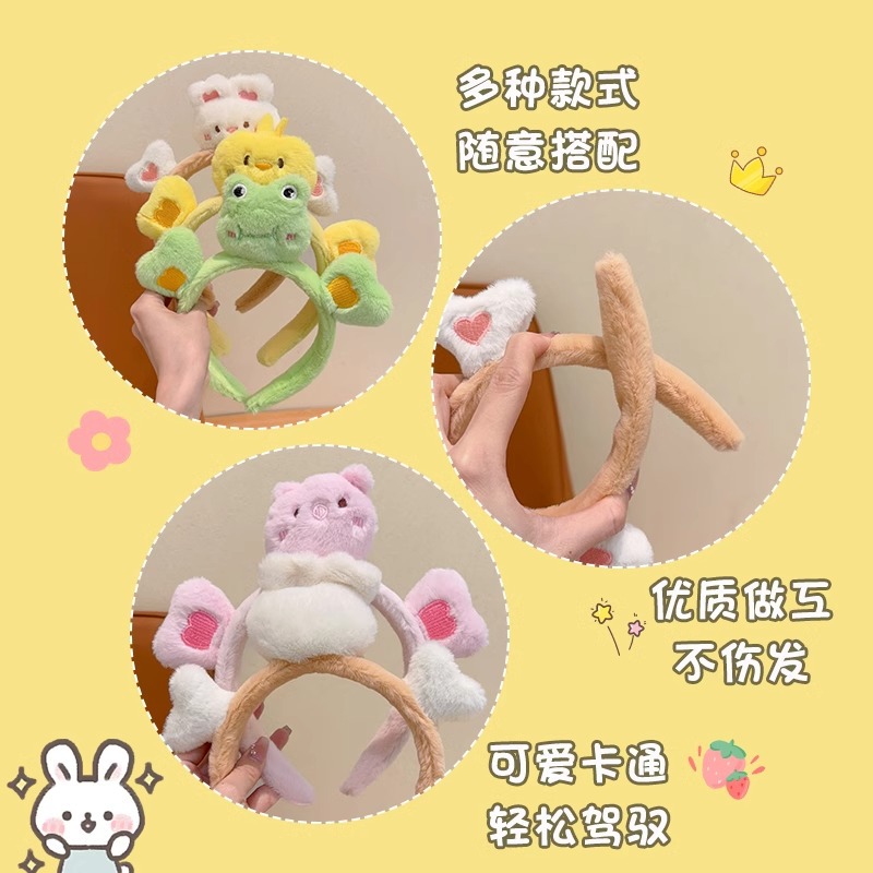 Hermosos bandas de peluche de dibujos animados para niños cabello de cabello universal para niñas cabello de cráneo alto no estrangulado bandas de cabello