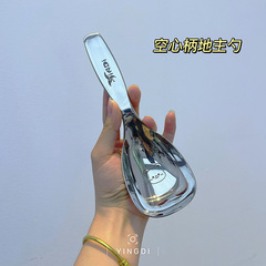 304ステンレス鋼の中空の柄のしゃもじは料理のスプーンを分けます。