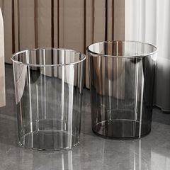 透明ゴミ箱家庭用大型蓋なし目を覚ます花桶ins高級感オフィス部屋ごみ筒紙かご