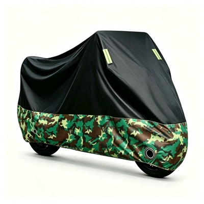 Car clothing — and rainproof dustproof cover, universal - m20090100cm-black-on-top-camouflage-on-bottom