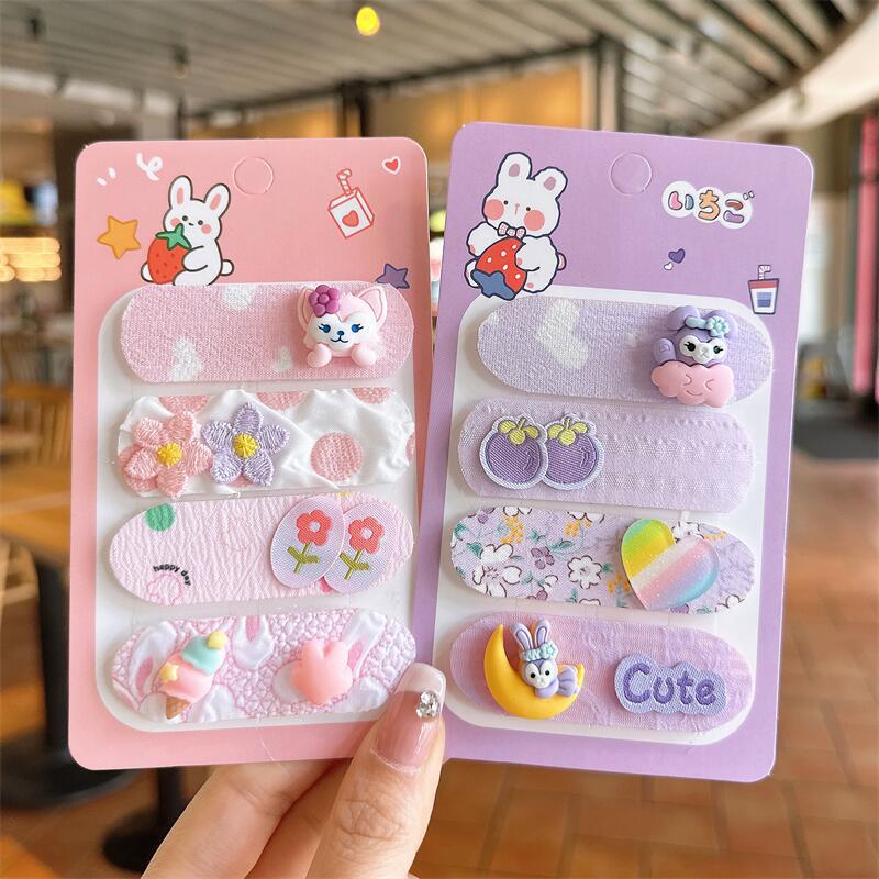 Pelo roto de la niña que termina el artefacto flequillo pegatinas Cabeza trasera de velcro de los niños pegatinas de pelo roto accesorios para el cabello pegajoso de la niña tocado